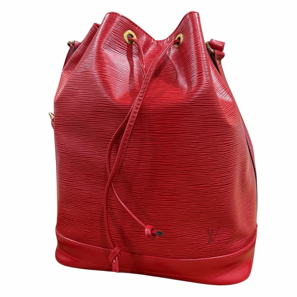 Louis Vuitton Red Epi Leather Noé Bucket Bag Vintage LV Shoulder Bag